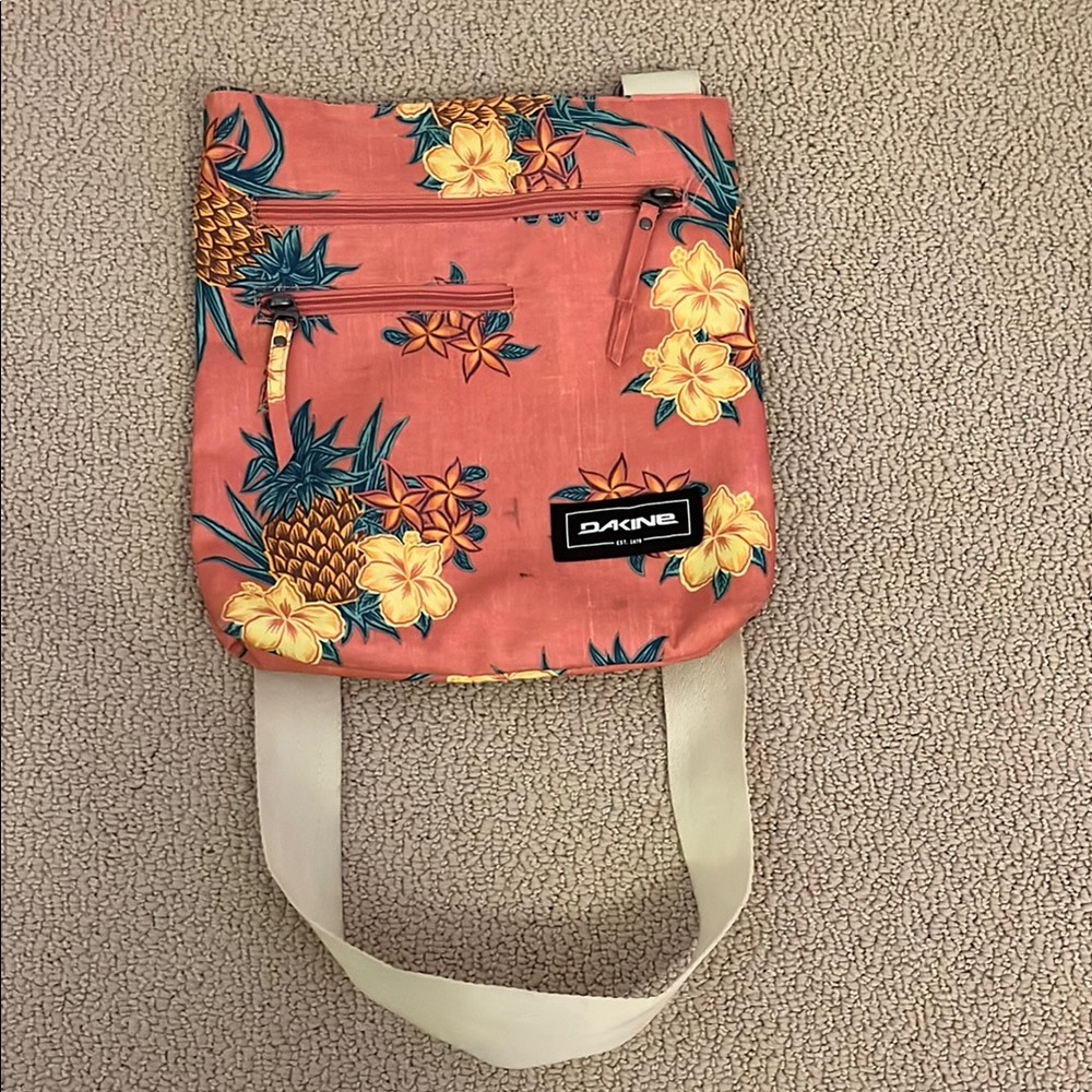 Dakine Pink and White Tropical Tote Bag